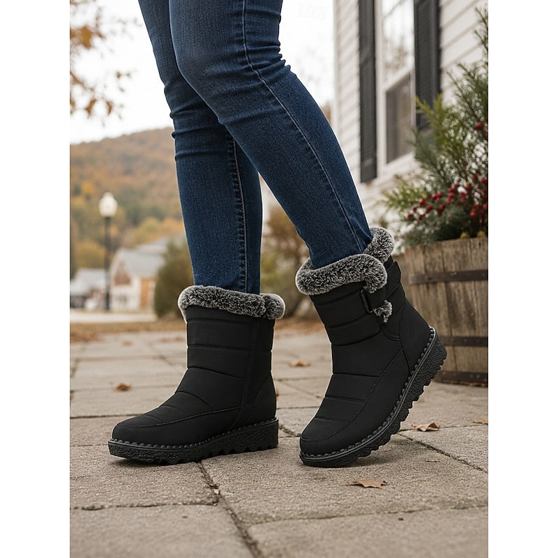 Freya | Cozy Fur-Trimmed Winter Snow Boots