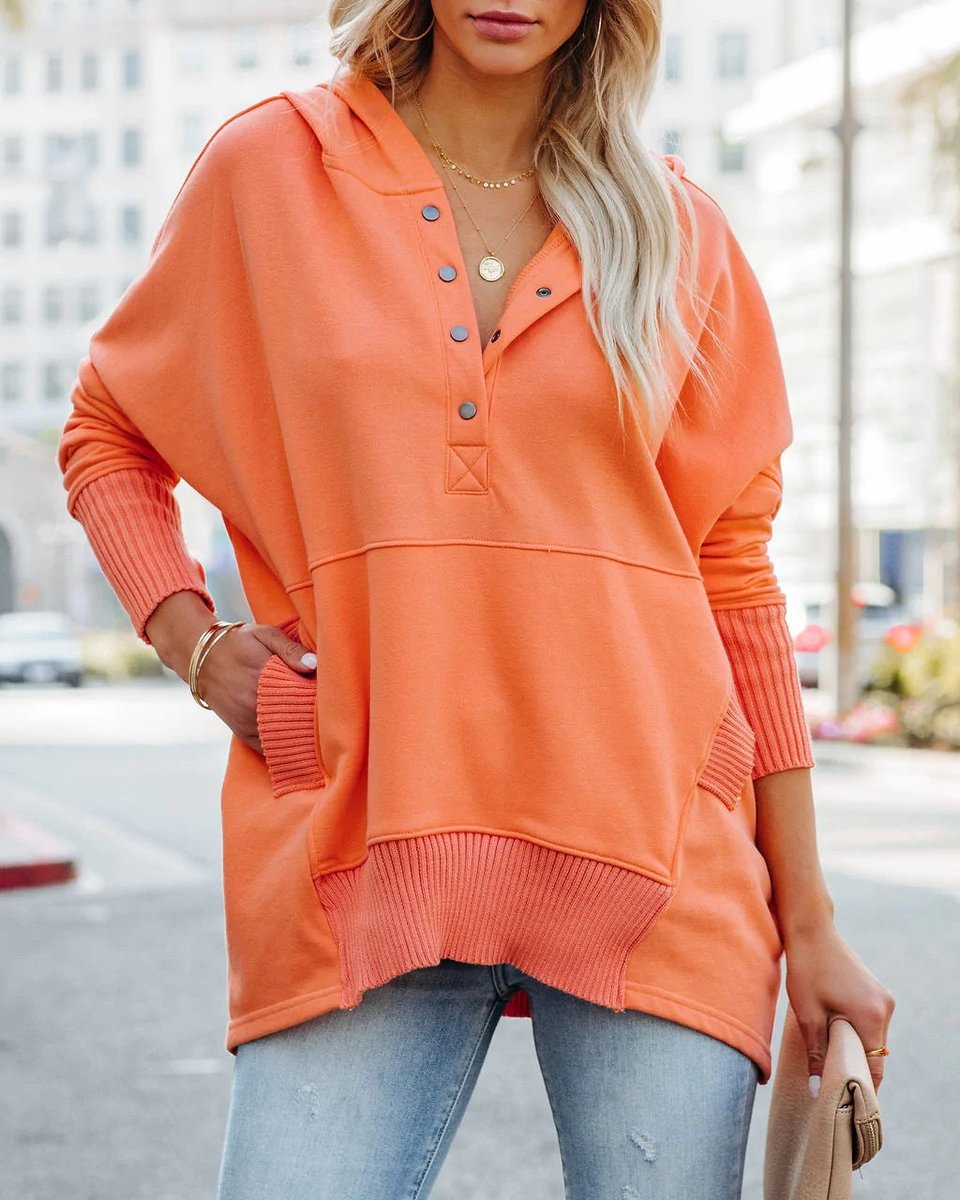 Women's Oversized Long Sleeve Hoodie Pullover