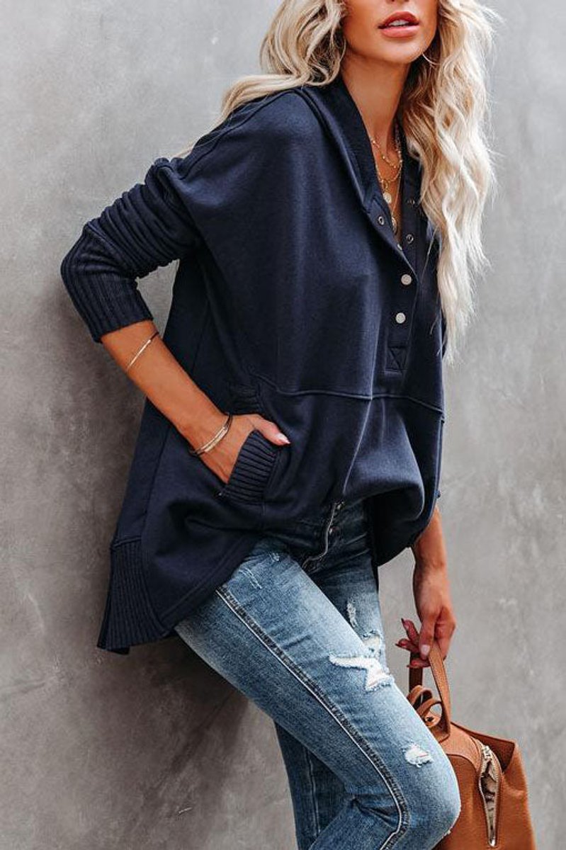 Women's Oversized Long Sleeve Hoodie Pullover
