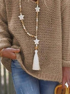 Women's V Neck Long Sleeve Knit Sweater