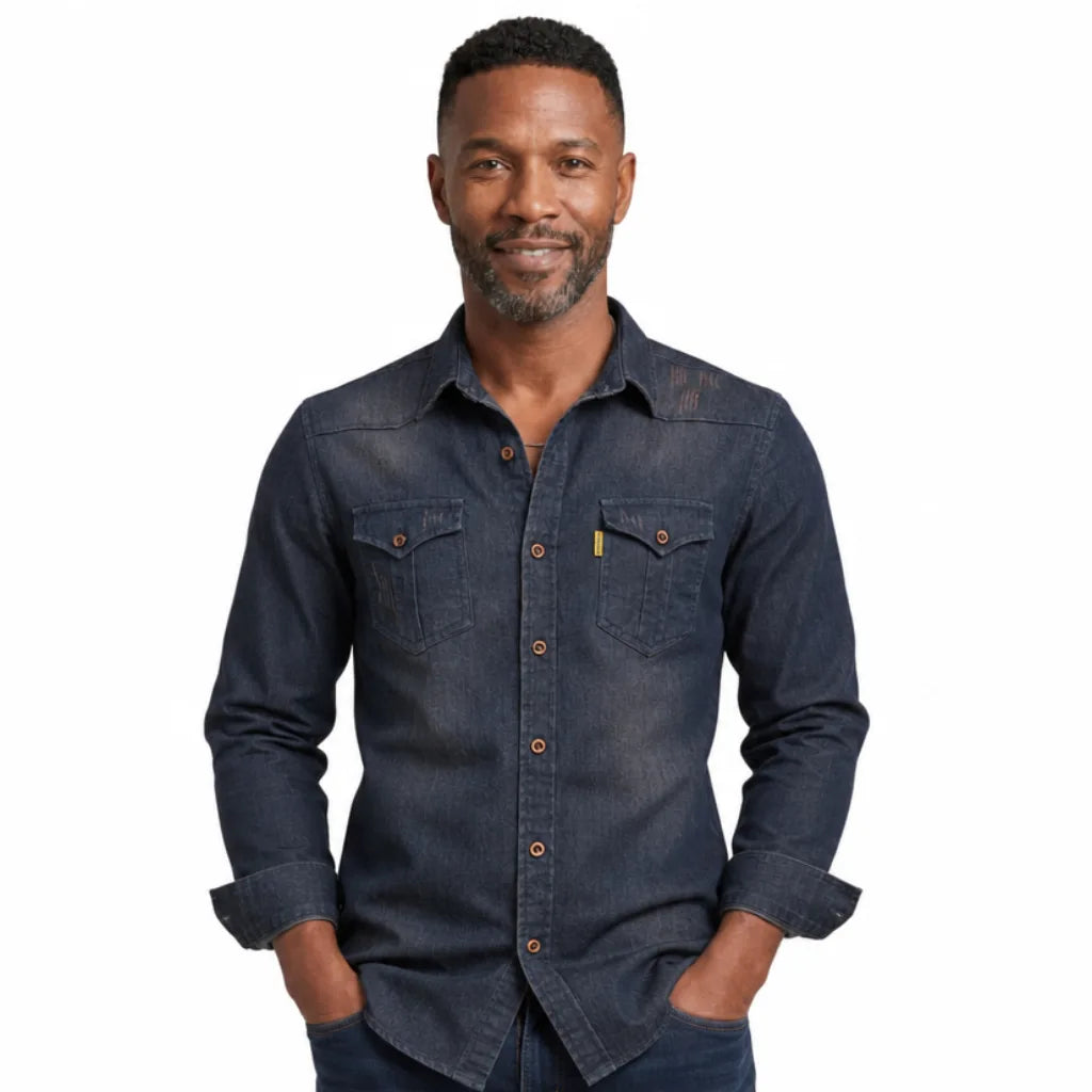 Casper | Men's Western Denim Shirt