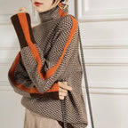 Women's Herringbone Turtleneck Sweater