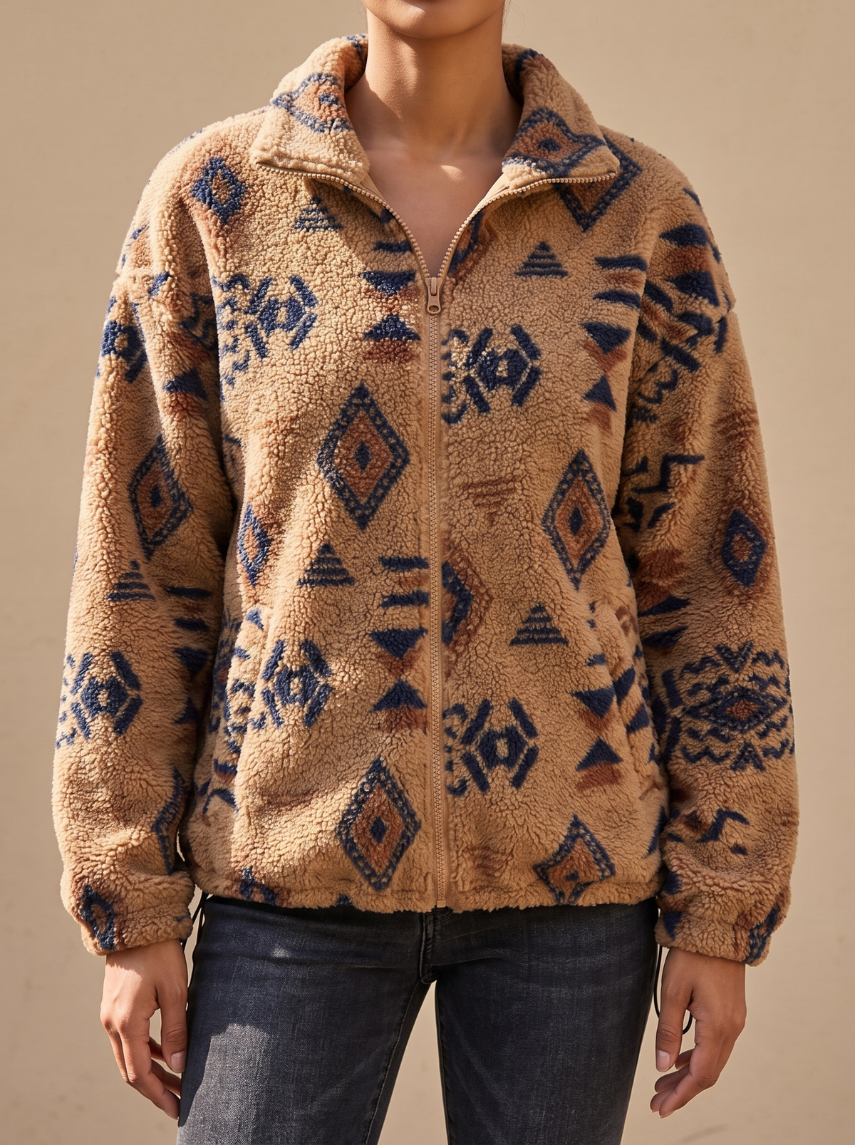 Camel Aztec Sherpa Bomber
