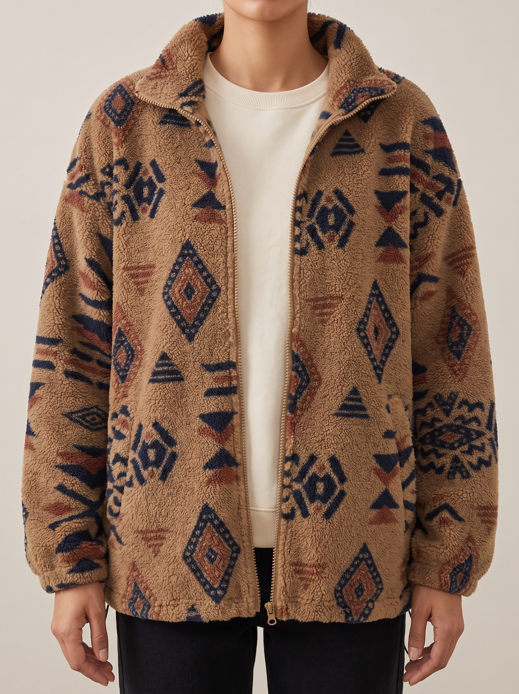 Camel Aztec Sherpa Bomber