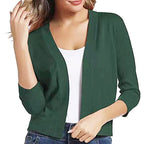 Women's Open Front 3/4 Sleeve Cardigan