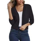 Women's Open Front 3/4 Sleeve Cardigan