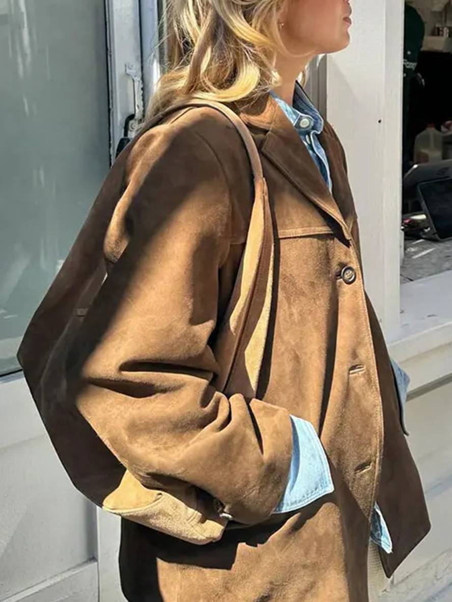 Women's Tailored Button Blazer Jacket