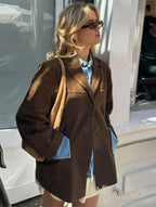 Women's Tailored Button Blazer Jacket