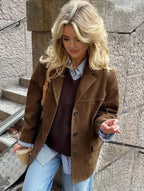 Women's Tailored Button Blazer Jacket