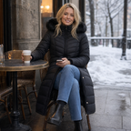 Clarissa | Fur Hood Longline Puffer Coat