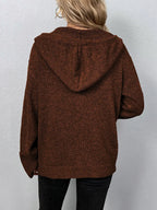 Women's Hooded Button Front Cardigan