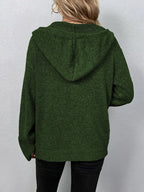 Women's Hooded Button Front Cardigan