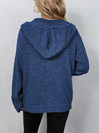 Women's Hooded Button Front Cardigan