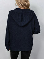 Women's Hooded Button Front Cardigan