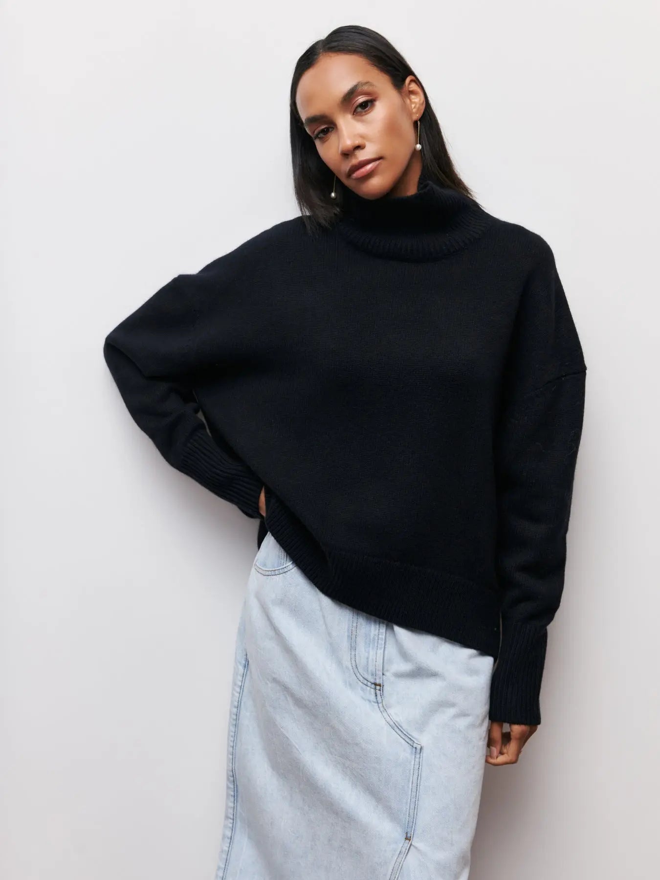 Women's Oversized Turtleneck Sweater