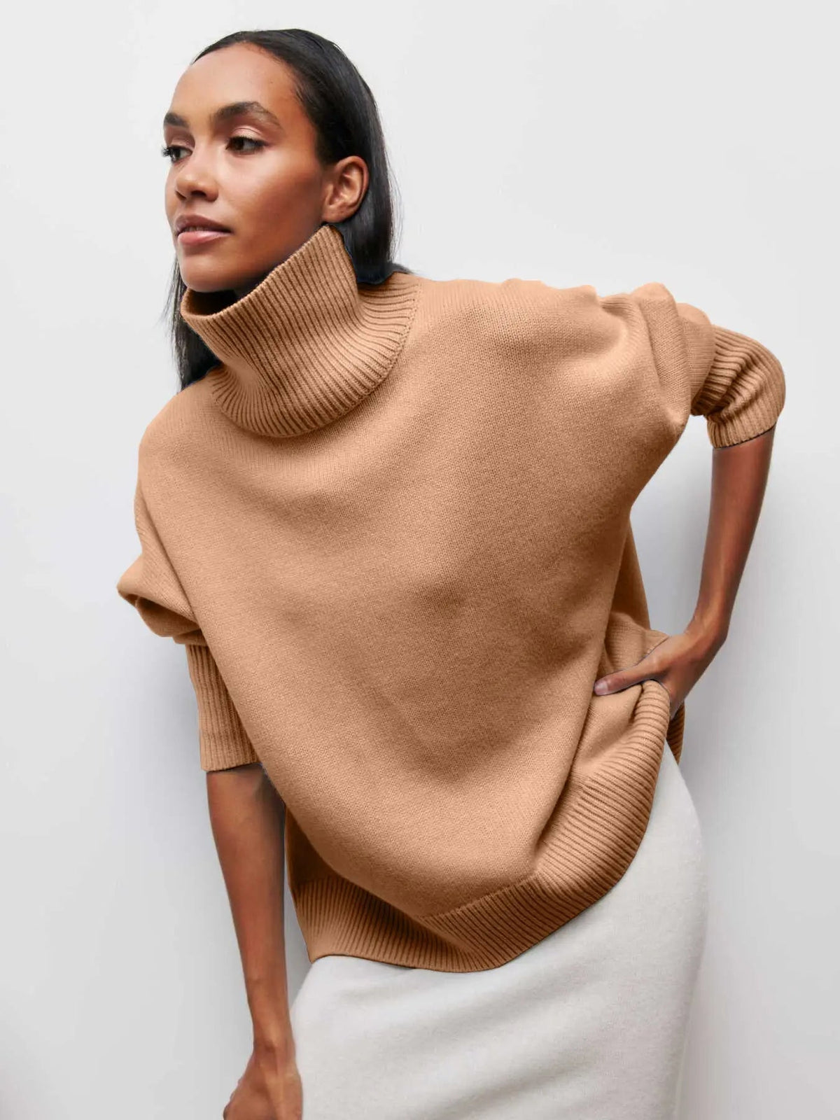 Women's Oversized Turtleneck Sweater