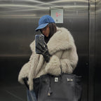 Cosima | Oversized Shawl Collar Faux Fur Coat