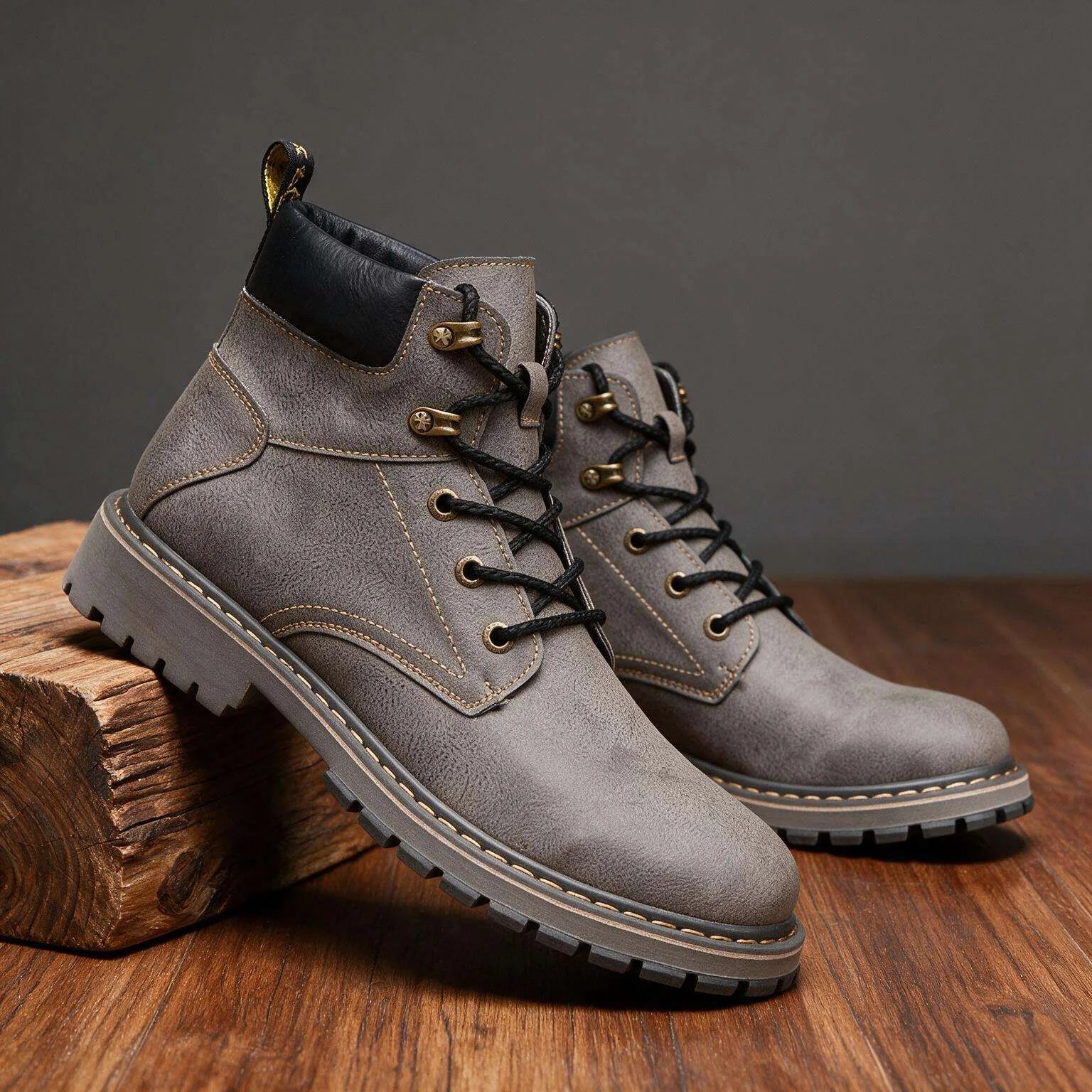 Men's Leather Combat Boots