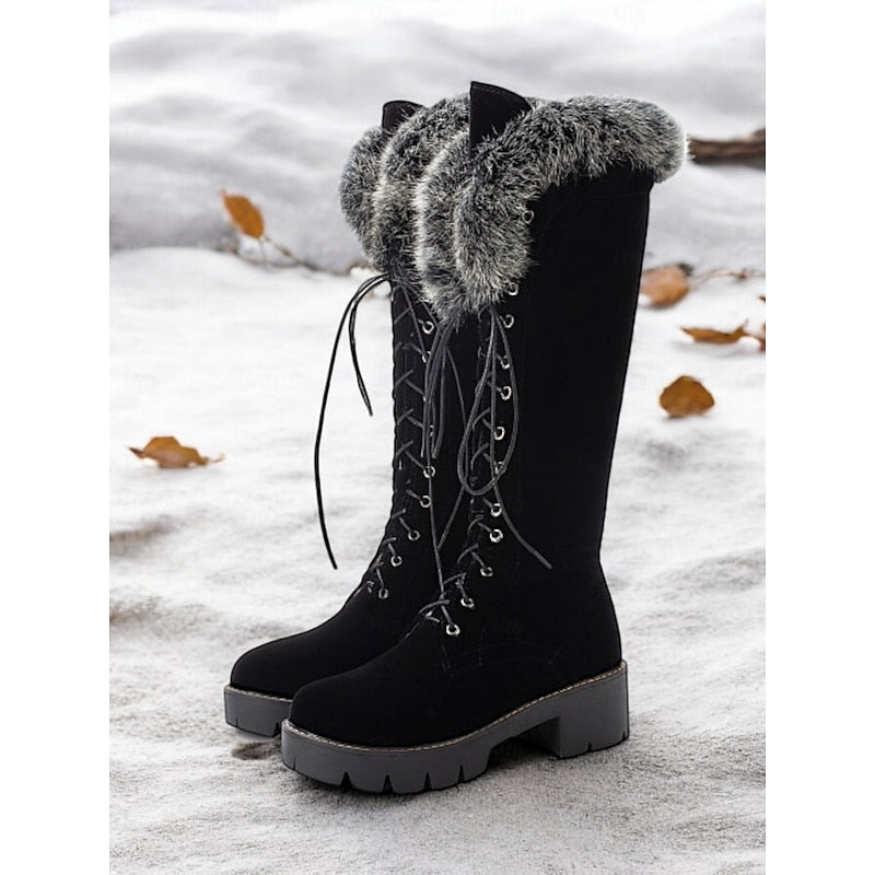 Aurelia | Women’s Water-Resistant Lace-Up Knee-High Winter Boots