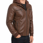Dane | Men's Leather Bomber Jacket