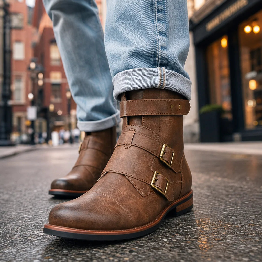 Dashiell | Men's Strap Moto Boots