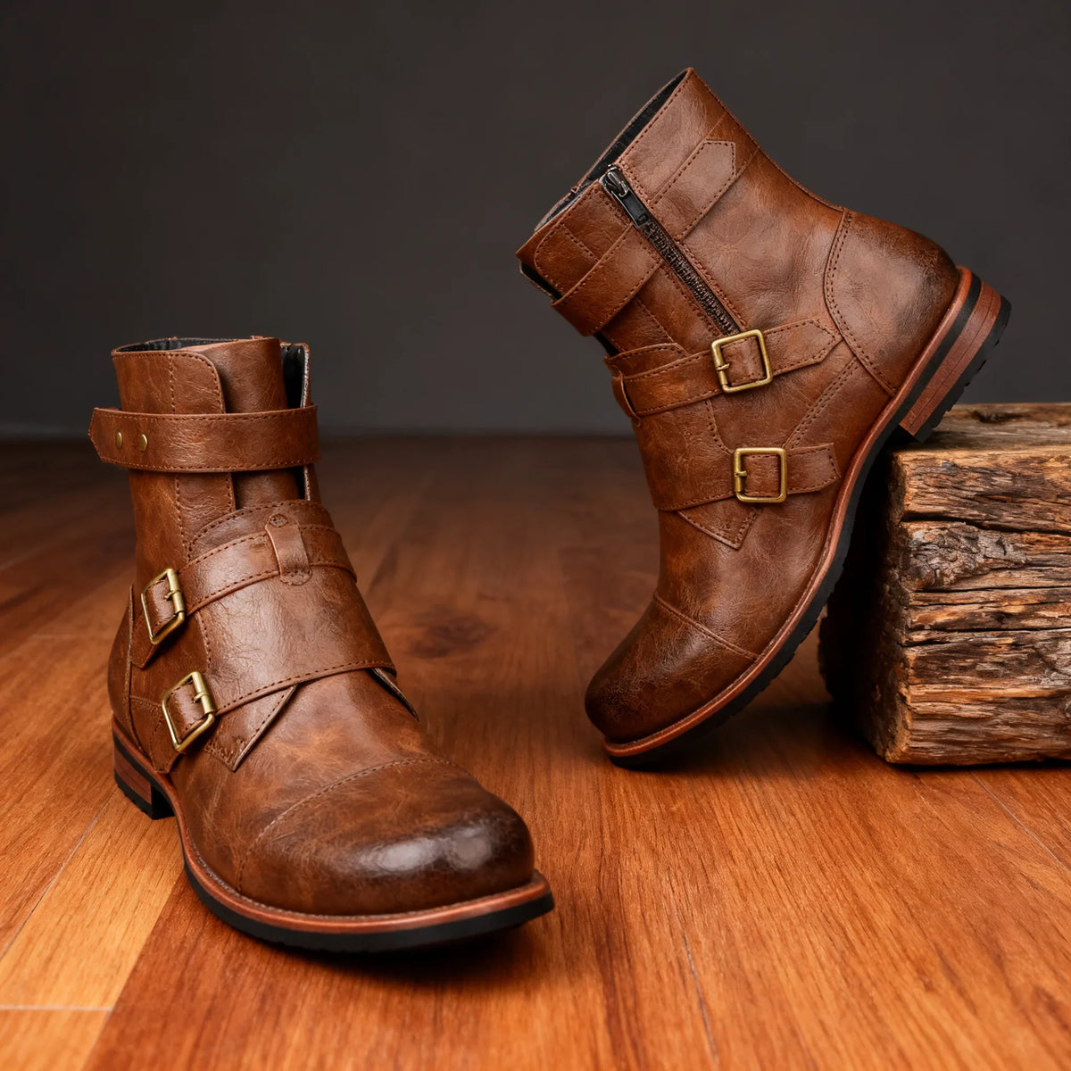 Dashiell | Men's Strap Moto Boots
