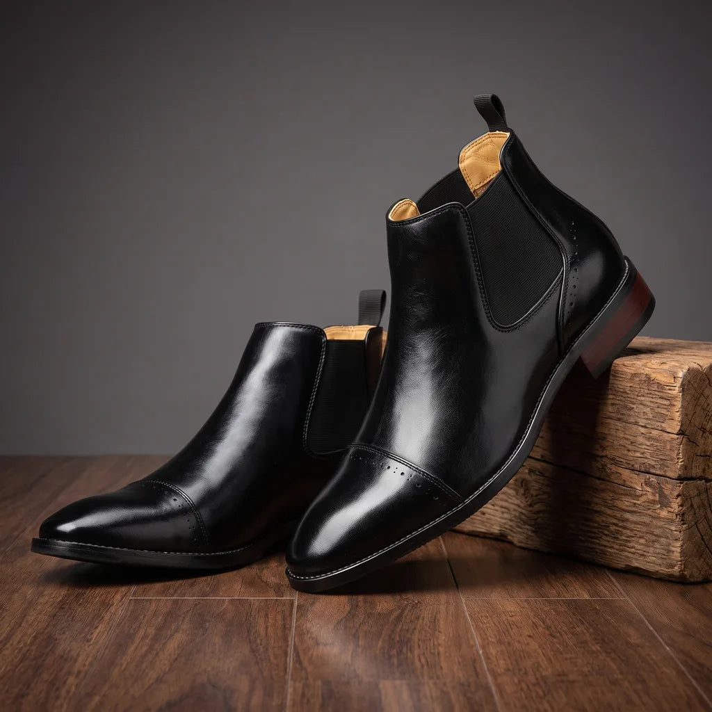 men's Luxury Cap-Toe Boots