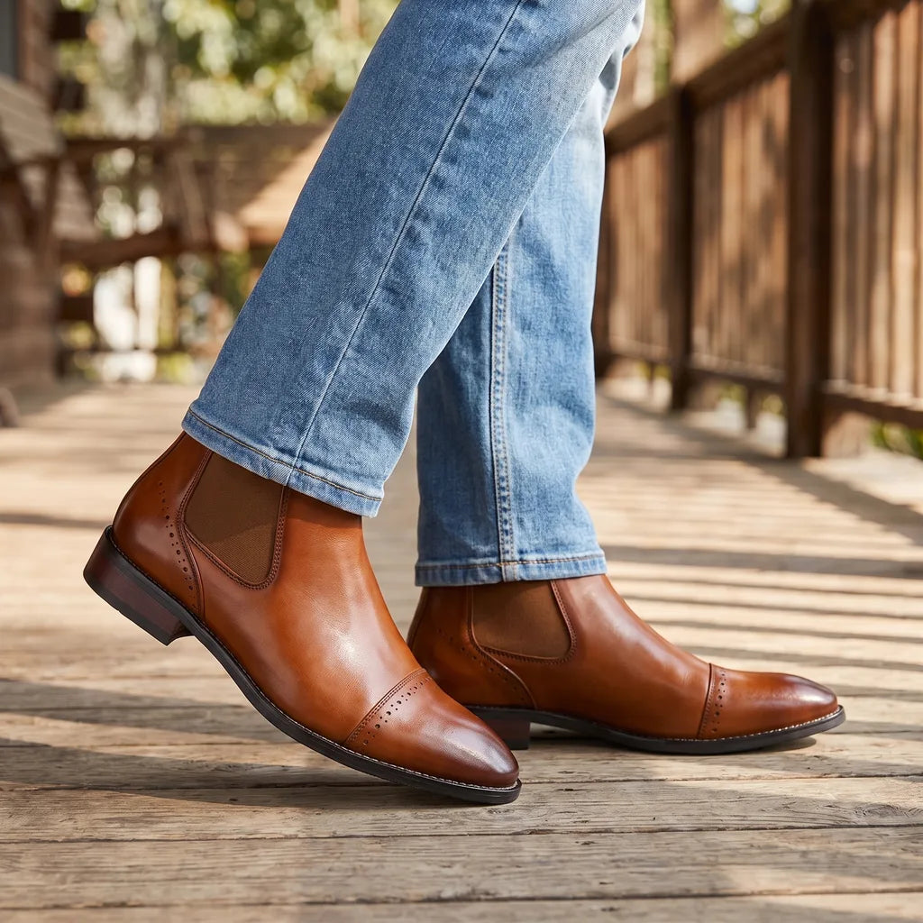 Donovan | men's Luxury Cap-Toe Boots