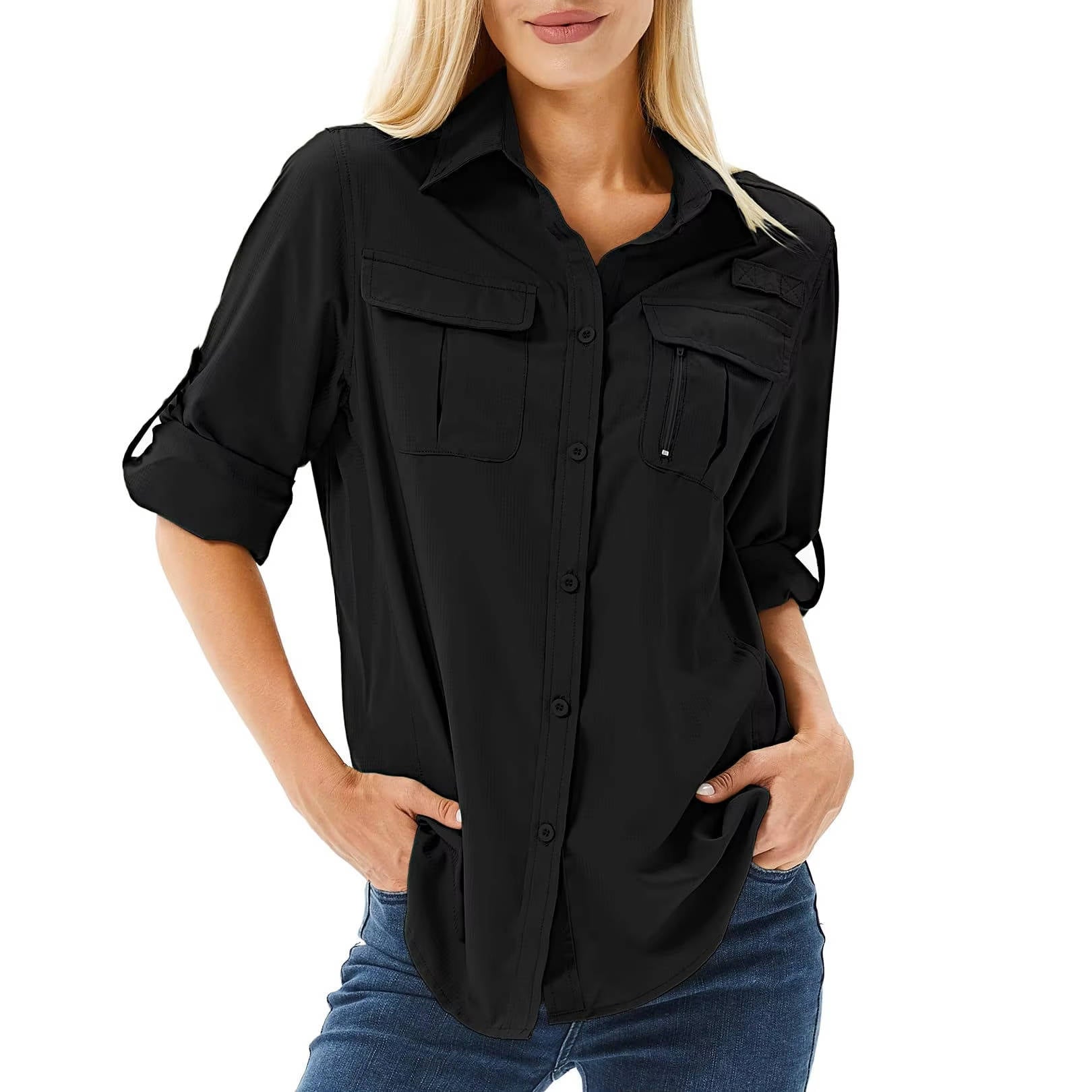 Women's UPF 50 Long Sleeve Hiking Outdoor Shirt