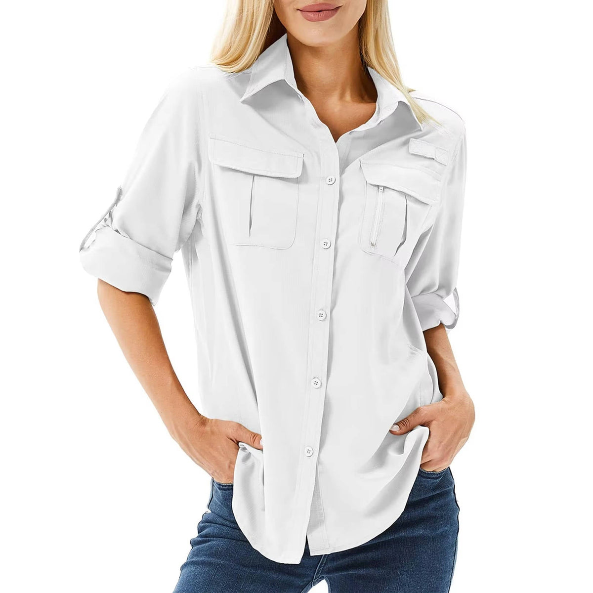 Women's UPF 50 Long Sleeve Hiking Outdoor Shirt