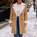 Elin | Camel Sherpa-Look Winter Coat