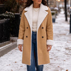 Elin | Camel Sherpa-Look Winter Coat