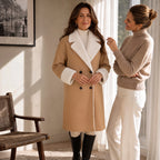Elin | Camel Sherpa-Look Winter Coat
