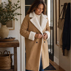 Elin | Camel Sherpa-Look Winter Coat