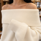 Elsie | Off Shoulder Knit Sweater