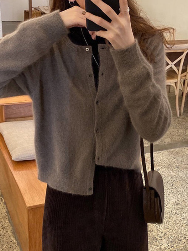 Women's V-Neck Button Cardigan