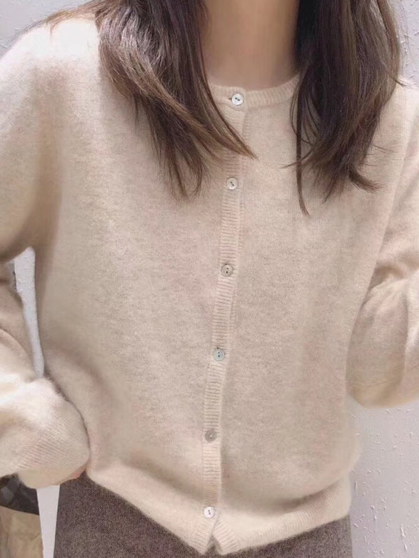 Women's V-Neck Button Cardigan