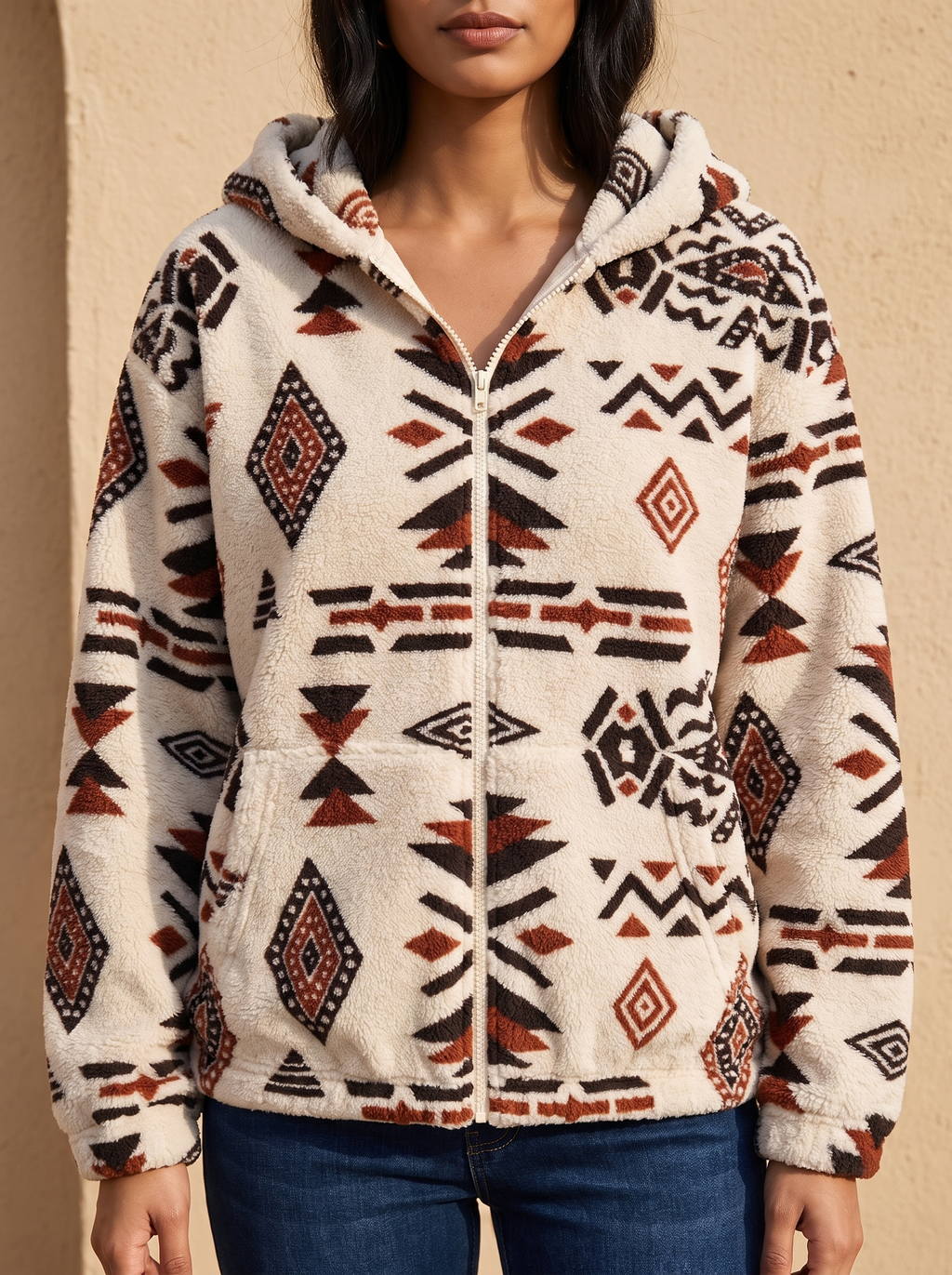 Aztec Plush Hoodie