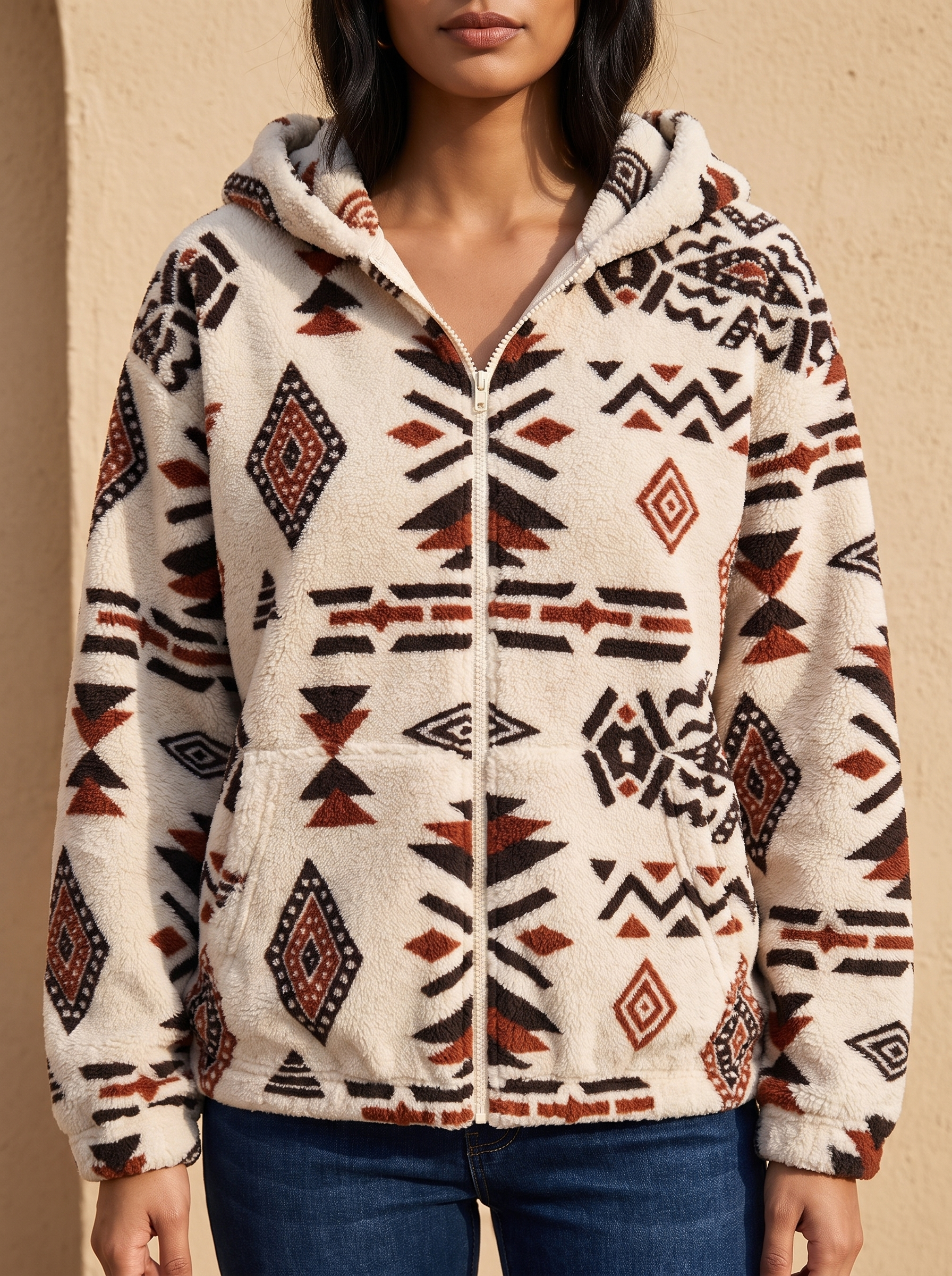 Aztec Plush Hoodie