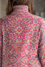Women's Floral Print Turtleneck Sweater