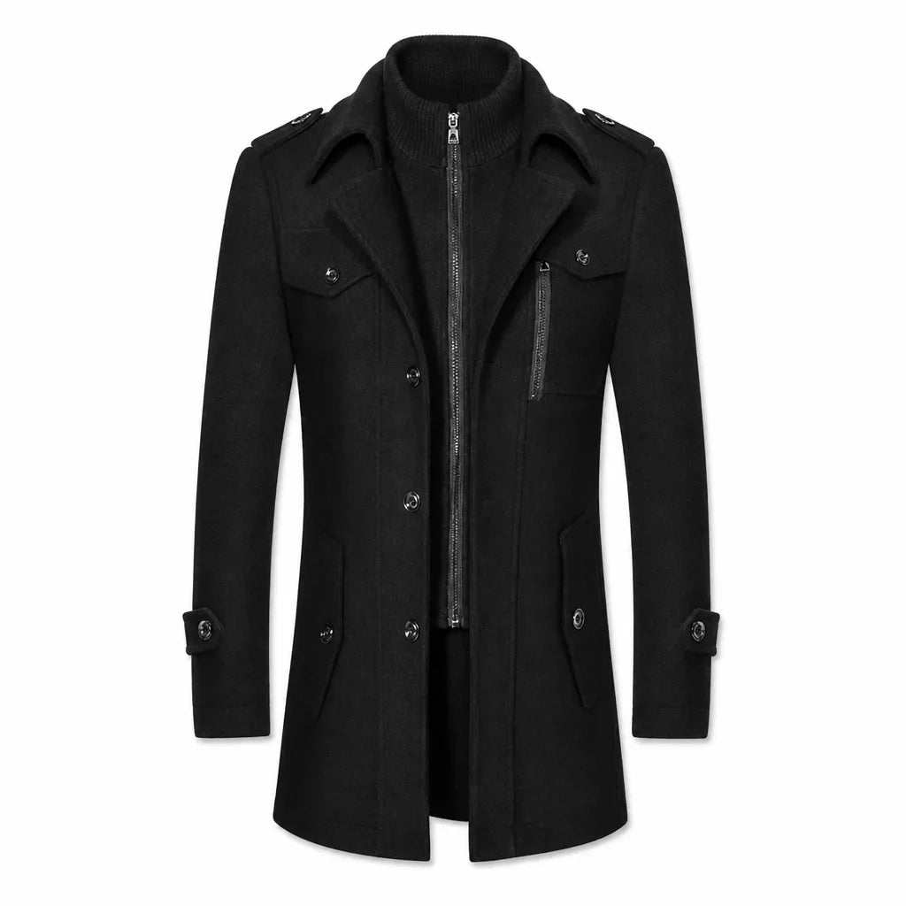 Men's Double Collar Overcoat