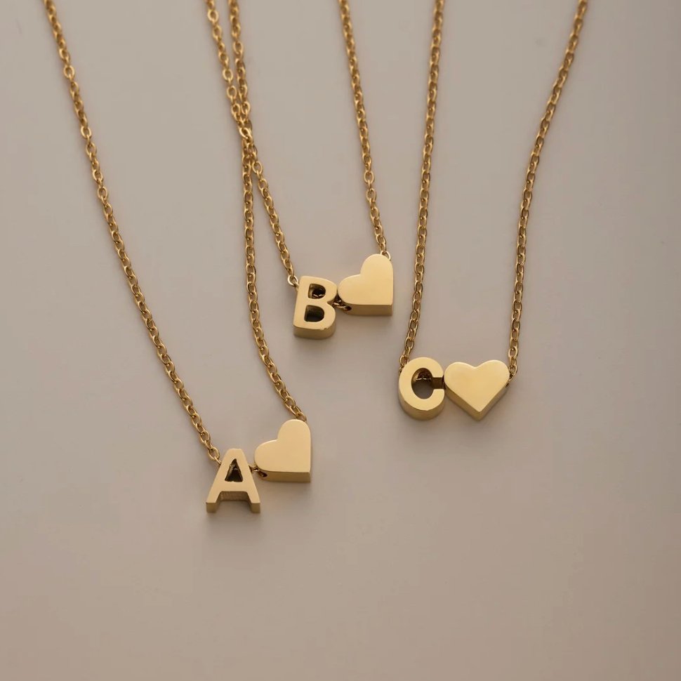 Forever Love & Letter Necklace