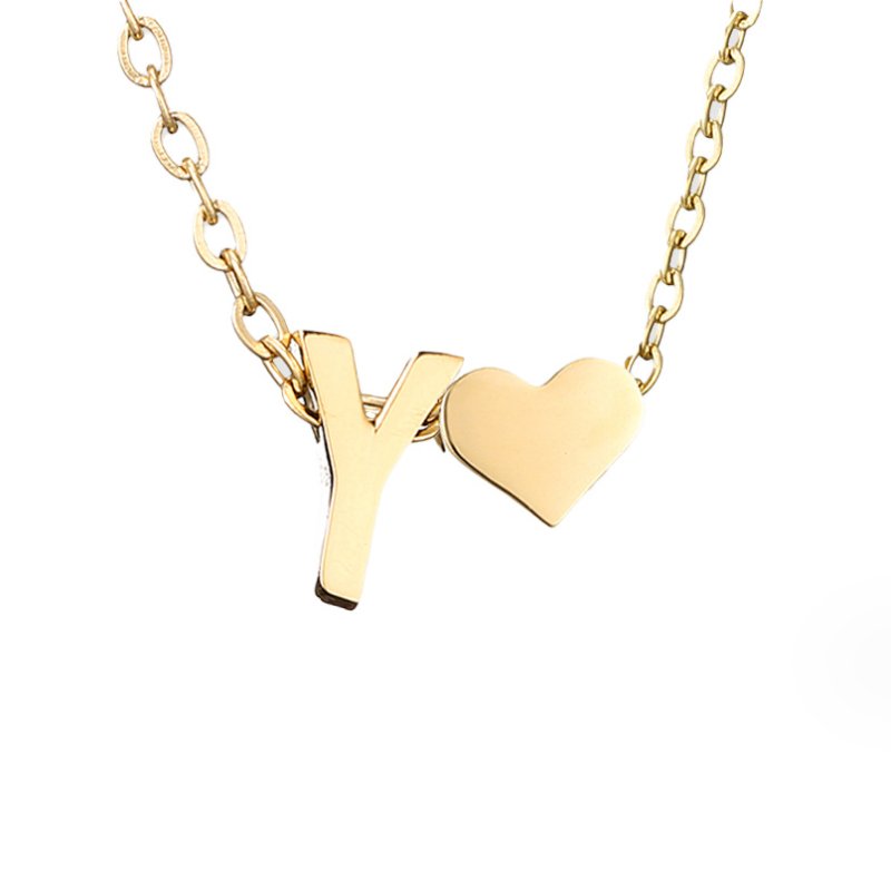 Forever Love & Letter Necklace