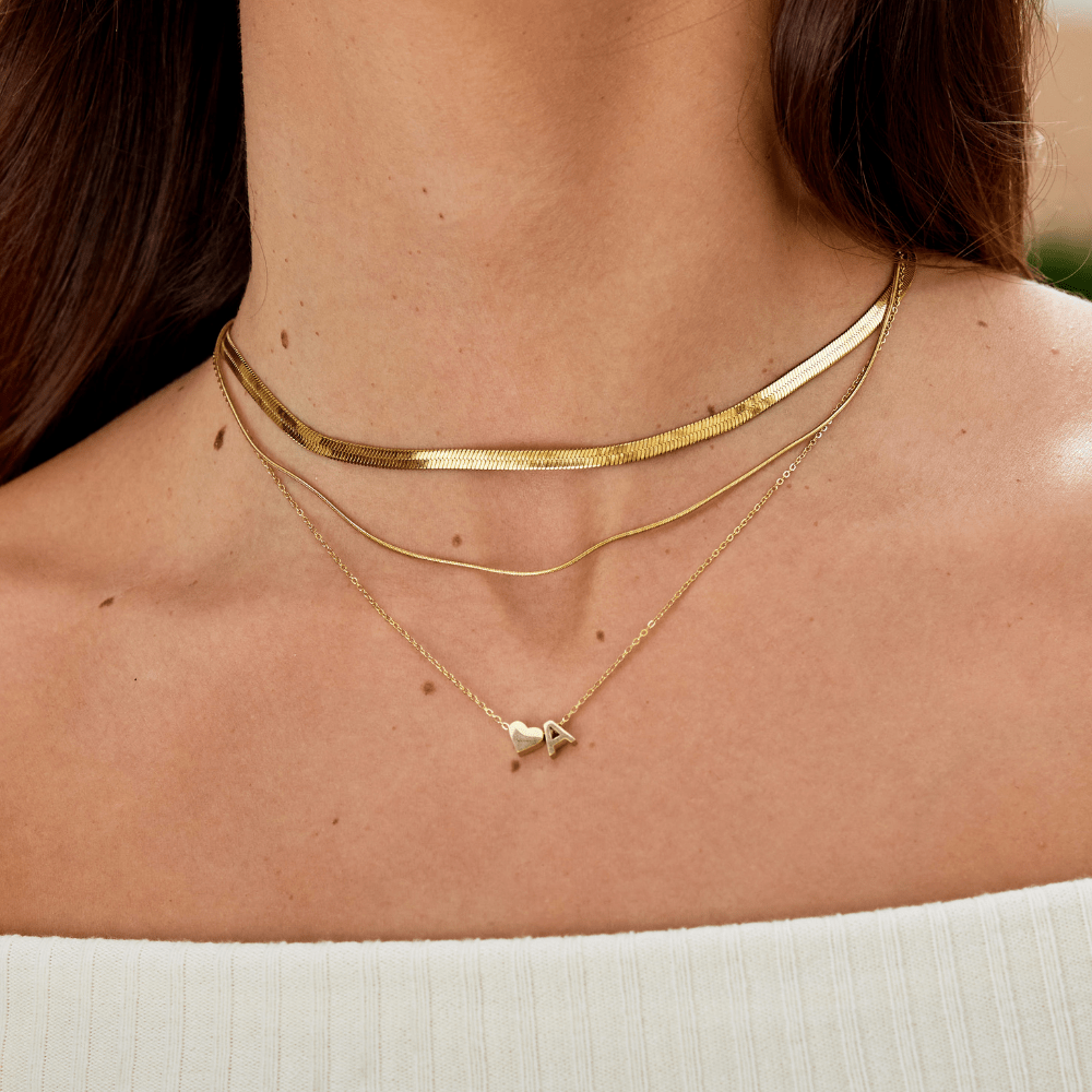 Forever Love & Letter Necklace