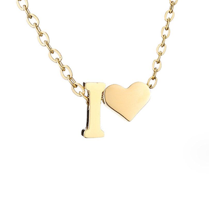 Forever Love & Letter Necklace