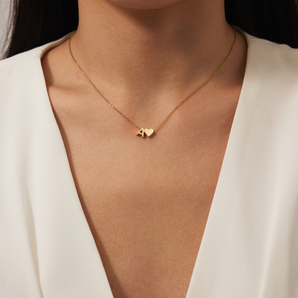 Forever Love & Letter Necklace