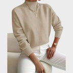Women's Mock Neck Long Sleeve Sweater