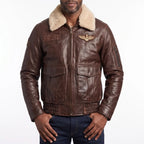 Halet | men's Leather Aviator Jacket