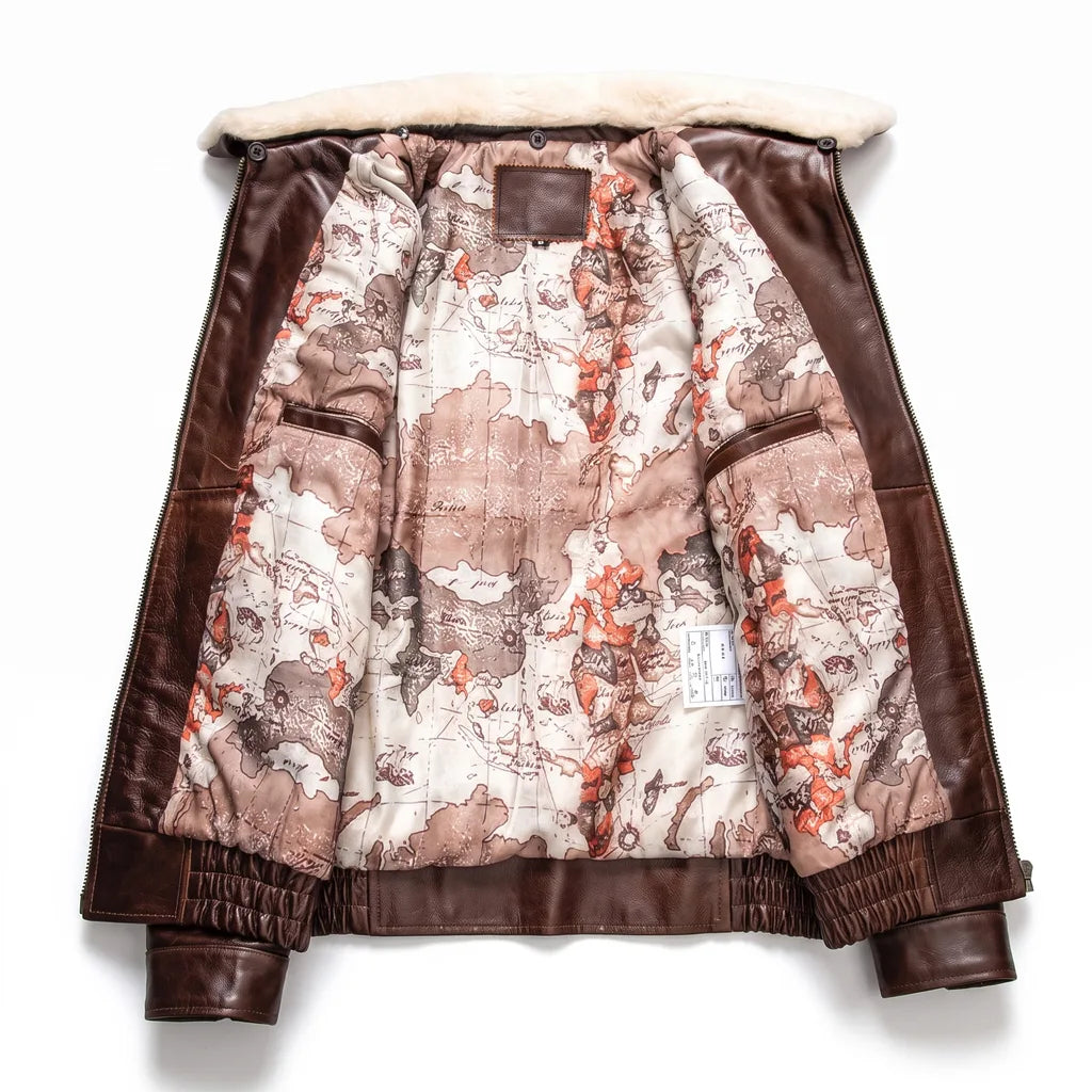 Halet | men's Leather Aviator Jacket