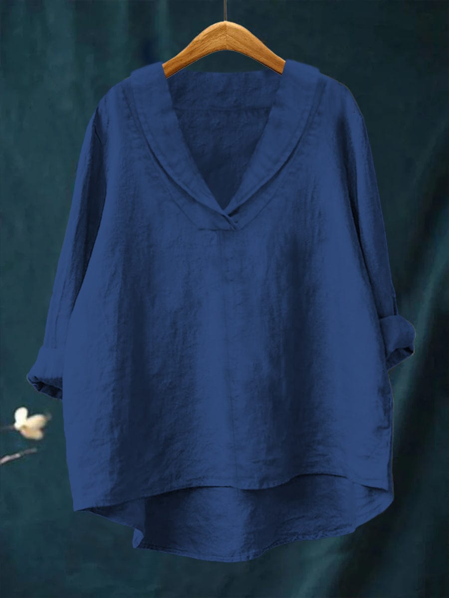 Women's Relaxed Fit V-Neck Blouse